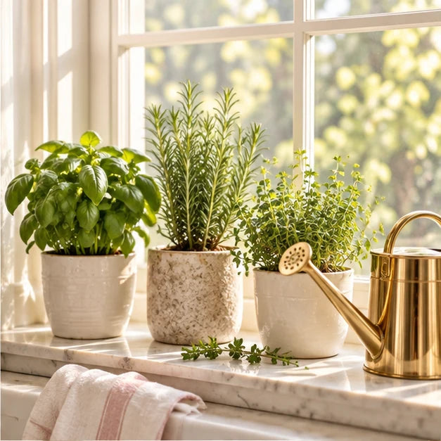 Horta de Temperos da Janela da Cozinha